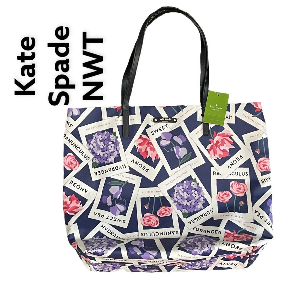 COPY - NWT-Large Nylon Flower Themed Kate Spade Nylon Bag